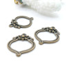 Pendentifs Rétro Fleur 23 mm – Laiton – Finition Bronze