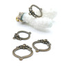 Pendentifs Rétro Fleur 23 mm – Laiton – Finition Bronze