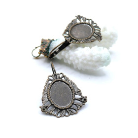 Supports Boucles d’oreilles Dormeuse Rétro Vintage – Laiton – Finition Bronze