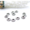 Mini perles intercalaires rondelle métal Argent Antique