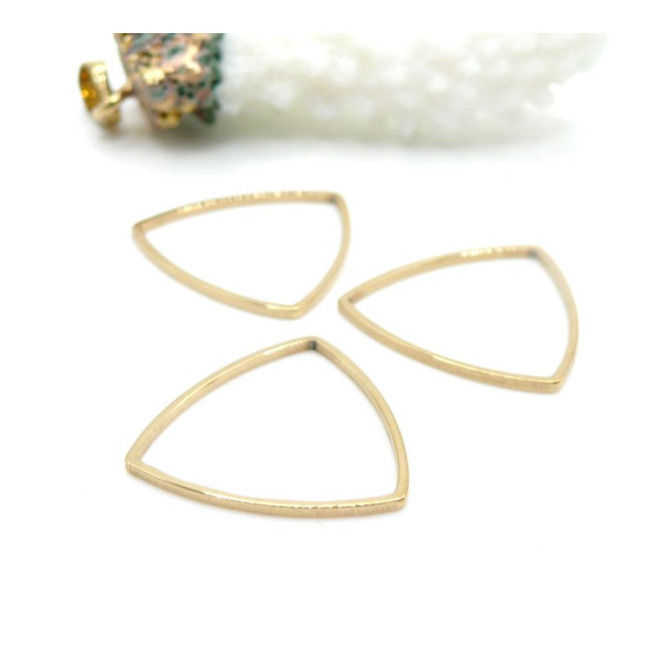 Pendentifs Connecteurs Triangle Étrier 20mm – Acier Inoxydable 304 Doré