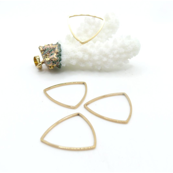 Pendentifs Connecteurs Triangle Étrier 20mm – Acier Inoxydable 304 Doré