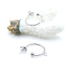Boucles d'oreille Créoles avec attache et embouts 15mm – Acier Inoxydable 304 Finition Argent
