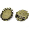 Supports de Broches Arty pour cabochon 25 par 18 mm – Métal Bronze