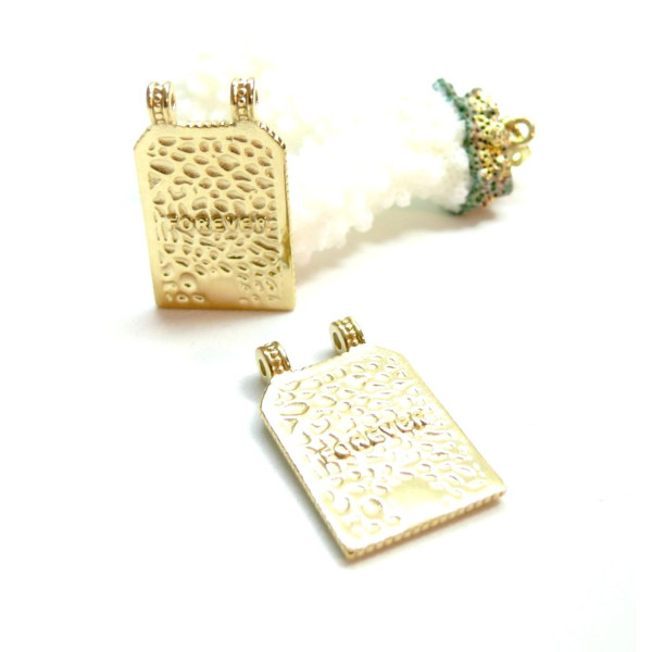 Pendentif Boho chic Coeur Ex Voto 21mm, Acier Inoxydable 304 Doré à l'or fin 14K PVD