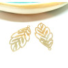 Estampes Pendentif Filigrane Feuille 43mm – Métal Doré