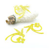 Estampes Pendentif Filigrane Colibri & Fleur 27mm – Métal finition JAUNE