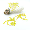 Estampes Pendentif Filigrane Colibri & Fleur 27mm – Métal finition JAUNE