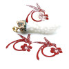 Estampes Pendentifs Filigrane Colibri & Fleur 27 mm – Métal – Finition ROUGE