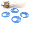 Estampes Pendentifs Filigrane Cercle 15.5 mm – Métal BLEU
