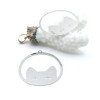 Estampes, pendentifs Chat 38mm – Métal Argenté