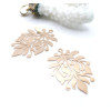 Estampes Pendentifs Feuille Stylisée 37 mm – Métal  Doré
