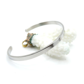 Support de Bracelet Jonc 4mm – Acier Inoxydable 304 Argenté