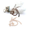 Estampes Pendentif Filigrane Colibri & Fleur 27mm – Métal Doré