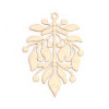 Estampes Pendentifs Feuille Stylisée 37 mm – Métal  Doré