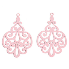 Estampes Pendentifs Arabesque 45mm – Métal Finition ROSE
