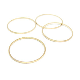 Pendentifs anneaux ronds 25 mm – Connecteurs fermés – Laiton Or Clair