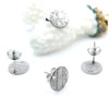 Boucles d'oreilles Puces Rond Martelé 10mm avec trou – Acier Inoxydable 304 Argenté