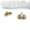 Pendentifs Mini Fleur de Lotus Yoga 7.5x9.5mm – Acier Inoxydable 304 Doré 18K, IONIQUE
