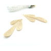 Pendentifs Feuille Texturée 35.5mm – Laiton Doré à l'Or Fin 18K