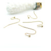 Boucles d’oreille Crochet 21mm avec Bille – Acier Inoxydable 316 Doré 18K