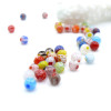 Perles Rondes Millefiori  4mm Multicolores