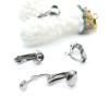 Boucles d’oreilles clips avec anneau d’attache – Acier inoxydable 304 – Finition argentée