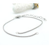 Bracelets Intercalaire 18 cm Maille 1.2mm – Acier Inoxydable 304 Argent Platine
