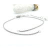 Bracelets Intercalaire 18 cm Maille 1.2mm – Acier Inoxydable 304 Argent Platine