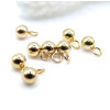 Pendentifs Bille 3mm – Acier Inoxydable Doré à l'or fin 18K