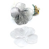 Estampes Connecteurs Fleurs Stylisées 36 mm – Laiton Argenté