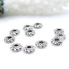 Mini perles intercalaires rondelle métal Argent Antique