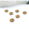 Perles Intercalaires Forme Fleurs 6 x 2 mm – Acier Inoxydable 304 Doré à l’or fin 18K, IONIQUE