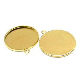 Supports de Pendentif 25mm – Acier Inoxydable 304 Doré Placage IONIQUE