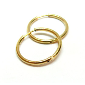 Créoles Rondes 21.5 mm epaisseur 1.6 mm – Acier Inoxydable 304 Doré à l’or fin 18K – PVD