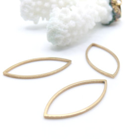 Pendentifs Anneau forme Navette 16mm – Acier Inoxydable Doré