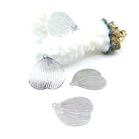 Estampes Filigrane Pétale 21mm – Métal Finition Argenté