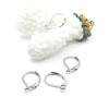 Boucles d’Oreilles Dormeuses 15 mm Attache Ouverte – Acier Inox 316L – Argenté