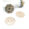 Estampes Connecteurs Filigrane Mandala 18.5 mm – Métal Doré