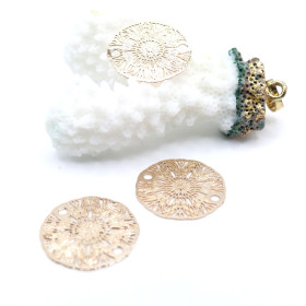 Estampes Connecteurs Filigrane Mandala 18.5 mm – Métal Doré