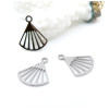 Pendentifs Géométrique Éventail 17mm – Acier Inoxydable 304 Argenté