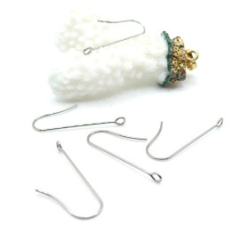 Crochets boucles d’oreilles 28 mm – Acier inoxydable 316L – Finition Argenté
