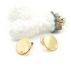 Boucles d’oreille Clous Puces 13 mm – Acier Inoxydable 304 – Finition Doré à l’or fin 24K – Avec Embouts