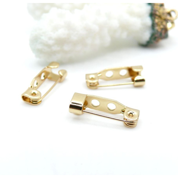 Supports de Broches 16.5mm – Acier Inoxydable 304 Doré à l'Or Fin 18K