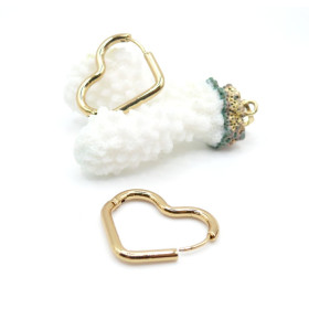 Créoles forme Coeur 26 mm, Épaisseur 2.5 mm, Acier Inoxydable 304 doré