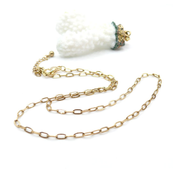 Collier 50cm Maille Ovale 5.5 par 2.5mm – Acier Inoxydable 304 Doré