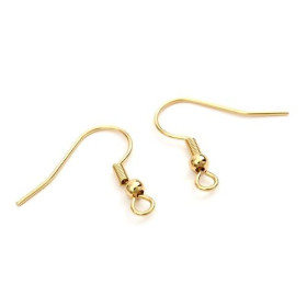 Crochets Boucles d'Oreille 20mm – Acier Inoxydable 304 Doré à l'Or Fin 24K