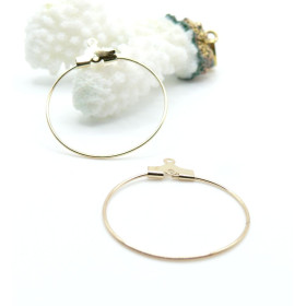 Boucles d’Oreilles Créoles Cintres 21 mm – Acier Inoxydable 304 Doré 18K