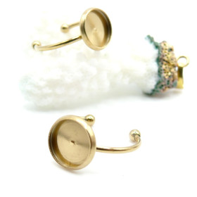 Supports de Bague 12mm – Acier Inoxydable 304 Doré Placage IONIQUE