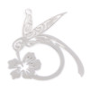 Estampes Pendentif Filigrane Colibri et Fleur 27mm – Métal finition Argent